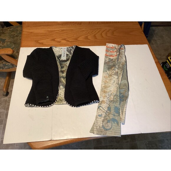 volt design art jacket women’s 2 wearable art reversible, Detachable Scarf - Picture 9 of 10